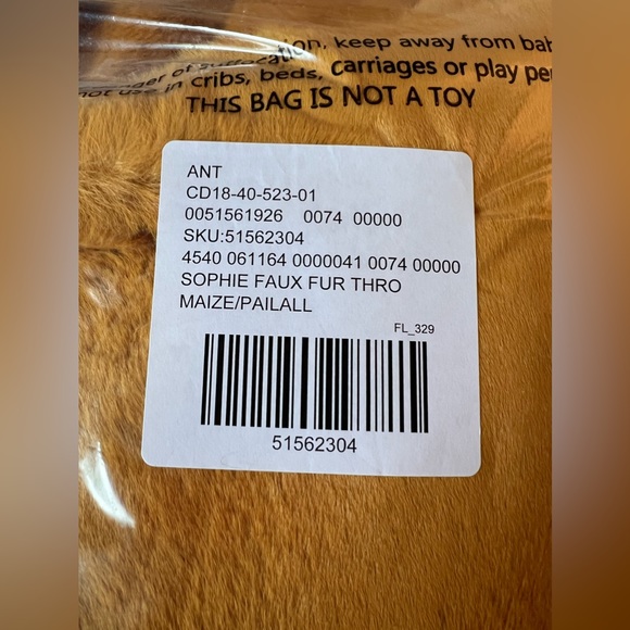 Anthropologie Sophie Faux Fur Throw Blanket - Picture 8 of 8